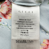 グッチ GUCCI 花柄フリルワンピース 477487 ブルー コットン レディース ワンピース