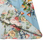 グッチ GUCCI 花柄フリルワンピース 477487 ブルー コットン レディース ワンピース