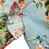 グッチ GUCCI 花柄フリルワンピース 477487 ブルー コットン レディース ワンピース
