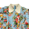 グッチ GUCCI 花柄フリルワンピース 477487 ブルー コットン レディース ワンピース