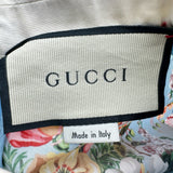 グッチ GUCCI 花柄フリルワンピース 477487 ブルー コットン レディース ワンピース