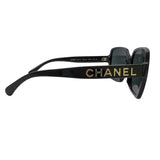 シャネル CHANEL サイドロゴサングラス 5408ｰA ブラック/ゴールド ブラスチック ユニセックス サングラス