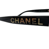 シャネル CHANEL サイドロゴサングラス 5408ｰA ブラック/ゴールド ブラスチック ユニセックス サングラス