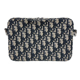 クリスチャン・ディオール Christian Dior safari メッセンジャーバッグ ネイビー/シルバー オブリークキャンパス ユニセックス メッセンジャーバッグ