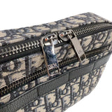クリスチャン・ディオール Christian Dior safari メッセンジャーバッグ ネイビー/シルバー オブリークキャンパス ユニセックス メッセンジャーバッグ