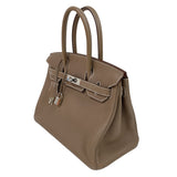 エルメス HERMES バーキン30 □N刻印　(2010年製) エトゥープ　SV金具 牛革 トゴ レディース ハンドバッグ