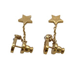 クリスチャン・ディオール Christian Dior CDスターピアス GD/ラインストーン ジュエリー