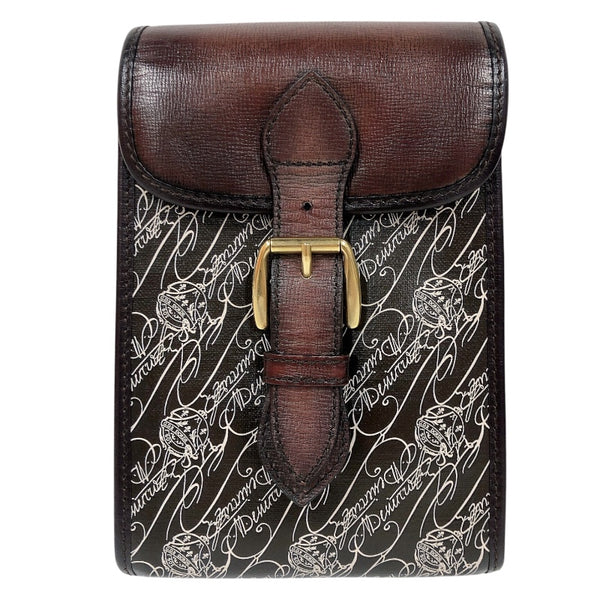 ベルルッティ Berluti ブルストワルマルプフメッセンジャー ブラウン　ゴールド金具 レザー メンズ ショルダーバッグ ベルルッティ Berluti ブルストワルマルプフメッセンジャー ブラウン