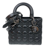 クリスチャン・ディオール Christian Dior レデディオール　ミディアム M0565ONGE BK ラム レディース ハンドバッグ