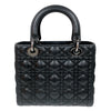 クリスチャン・ディオール Christian Dior レデディオール　ミディアム M0565ONGE BK ラム レディース ハンドバッグ