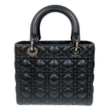 クリスチャン・ディオール Christian Dior レデディオール　ミディアム M0565ONGE BK ラム レディース ハンドバッグ