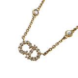 クリスチャン・ディオール Christian Dior Clair D Lune ネックレス ゴールド ラインストーン ジュエリー