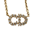 クリスチャン・ディオール Christian Dior Clair D Lune ネックレス ゴールド ラインストーン ジュエリー