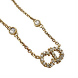クリスチャン・ディオール Christian Dior Clair D Lune ネックレス ゴールド ラインストーン ジュエリー