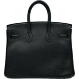 エルメス HERMES バーキン25 □Q刻印 ブラック シルバー金具 トゴ レディース ハンドバッグ