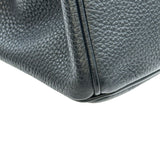 エルメス HERMES バーキン25 □Q刻印 ブラック シルバー金具 トゴ レディース ハンドバッグ