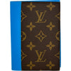 ルイ・ヴィトン LOUIS VUITTON クーベルテュールパスポールNM M12821 ブラウン/ブルー モノグラム・マカサー ユニセックス パスポートケース