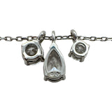 スワロフスキー SWAROVSKI ラウンドドロップ ネックレス シルバー メタル/ジルコニア アクセサリー