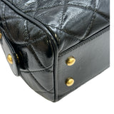 シャネル CHANEL マトラッセラージボーリングバッグ AS5579 ブラック/ゴールド金具 クランプルカーフ レディース ショルダーバッグ