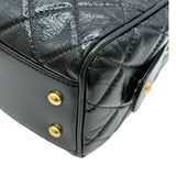 シャネル CHANEL マトラッセラージボーリングバッグ AS5579 ブラック/ゴールド金具 クランプルカーフ レディース ショルダーバッグ