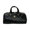 シャネル CHANEL マトラッセラージボーリングバッグ AS5579 ブラック/ゴールド金具 クランプルカーフ レディース ショルダーバッグ