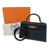 エルメス HERMES ミニケリー２ K刻印　(2025年製) ブラック/ゴールド エプソン レディース ハンドバッグ