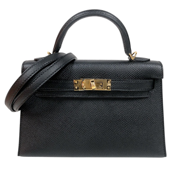 エルメス HERMES ミニケリー2 K刻印 (2025年製) ブラック ゴールド