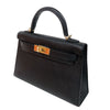 エルメス HERMES ミニケリー２ K刻印　(2025年製) ブラック/ゴールド エプソン レディース ハンドバッグ