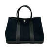 エルメス HERMES ガーデンパーティTPM □O刻印 ブラック/シルバー金具 トワル/ネゴンダ レディース トートバッグ