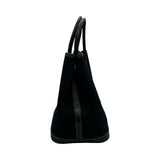 エルメス HERMES ガーデンパーティTPM □O刻印 ブラック/シルバー金具 トワル/ネゴンダ レディース トートバッグ
