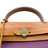 エルメス HERMES エールバッグジップPM □O刻印 カシス/フォーヴ/シルバー金具 トワル/ハンター レディース ショルダーバッグ