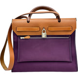 エルメス HERMES エールバッグジップPM □O刻印 カシス/フォーヴ/シルバー金具 トワル/ハンター レディース ショルダーバッグ
