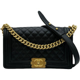 シャネル CHANEL ボーイシャネル25 A67086 ブラック/ゴールド金具 キャビアスキン レディース ショルダーバッグ