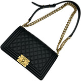 シャネル CHANEL ボーイシャネル25 A67086 ブラック/ゴールド金具 キャビアスキン レディース ショルダーバッグ