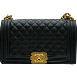 シャネル CHANEL ボーイシャネル25 A67086 ブラック/ゴールド金具 キャビアスキン レディース ショルダーバッグ