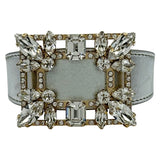 ロジェ ヴィヴィエ ROGER VIVIER ブロッシュヴィヴィエレザーブレスレット シルバー ラインストーン アクセサリー