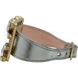 ロジェ ヴィヴィエ ROGER VIVIER ブロッシュヴィヴィエレザーブレスレット シルバー ラインストーン アクセサリー