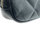 シャネル CHANEL マトラッセ コスメポーチ A80909 ブラック ゴールド金具 キャビアスキン レディース ポーチ