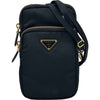 プラダ PRADA トライアングルロゴフォンショルダー 1ZT072 ブラック ゴールド金具 ナイロン レディース ショルダーバッグ