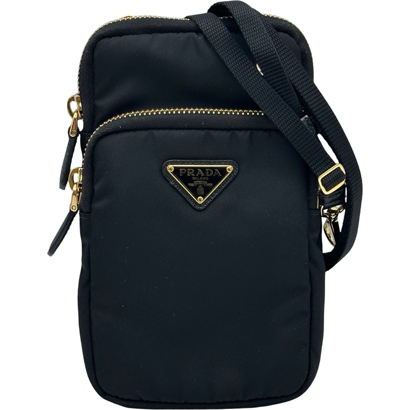 プラダバック プラダ PRADA トライアングルロゴフォンショルダー 1ZT072 ブラック
