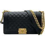 シャネル CHANEL ボーイシャネル25 A67086 ブラック ゴールド金具 キャビアスキン レディース ショルダーバッグ