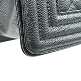 シャネル CHANEL ボーイシャネル25 A67086 ブラック ゴールド金具 キャビアスキン レディース ショルダーバッグ