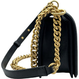 シャネル CHANEL ボーイシャネル25 A67086 ブラック ゴールド金具 キャビアスキン レディース ショルダーバッグ