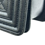 シャネル CHANEL ボーイシャネル25 A67086 ブラック ゴールド金具 キャビアスキン レディース ショルダーバッグ