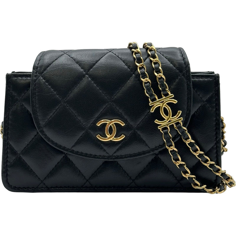 シャネル CHANEL マトラッセ ミニチェーンクラッチ AP2999 ブラック