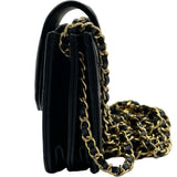 シャネル CHANEL マトラッセ ミニチェーンクラッチ AP2999 ブラック ゴールド金具 ラムスキン レディース ショルダーバッグ