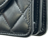 シャネル CHANEL マトラッセ ミニチェーンクラッチ AP2999 ブラック ゴールド金具 ラムスキン レディース ショルダーバッグ
