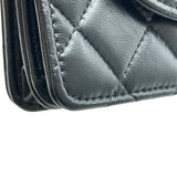 シャネル CHANEL マトラッセ ミニチェーンクラッチ AP2999 ブラック ゴールド金具 ラムスキン レディース ショルダーバッグ