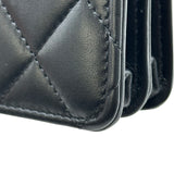 シャネル CHANEL マトラッセ ミニチェーンクラッチ AP2999 ブラック ゴールド金具 ラムスキン レディース ショルダーバッグ