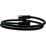 エルメス HERMES レザーブレスレット トゥルニトレッセ ソーブラック ブラック金具 スイフト アクセサリー